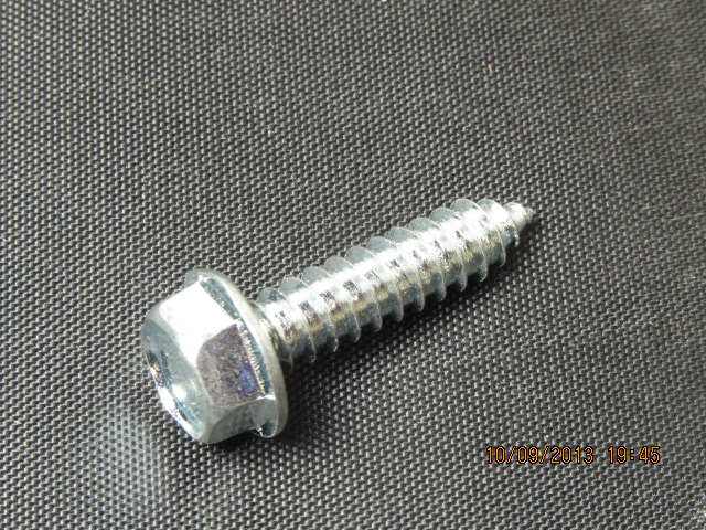 (image for) 1/4 X 1 HEX WASHER HEAD TAPPING SCREW CLEAR ZINC 10PC - Click Image to Close